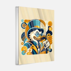 Canvas picture acrylic poster pop art modern Scrooge McDuck cash dollar abstract graffiti image 4
