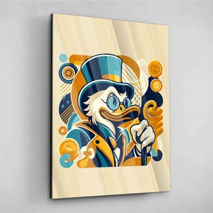 Canvas picture acrylic poster pop art modern Scrooge McDuck cash dollar abstract graffiti image 6