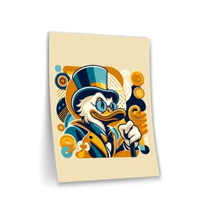 Canvas picture acrylic poster pop art modern Scrooge McDuck cash dollar abstract graffiti image 8