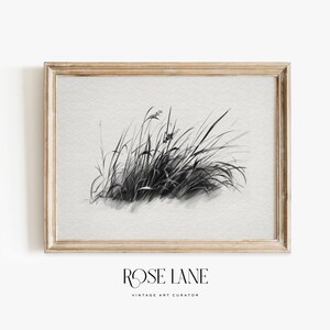 Vintage Neutral Botanical Sketch Art DIGITAL Download PRINTABLE