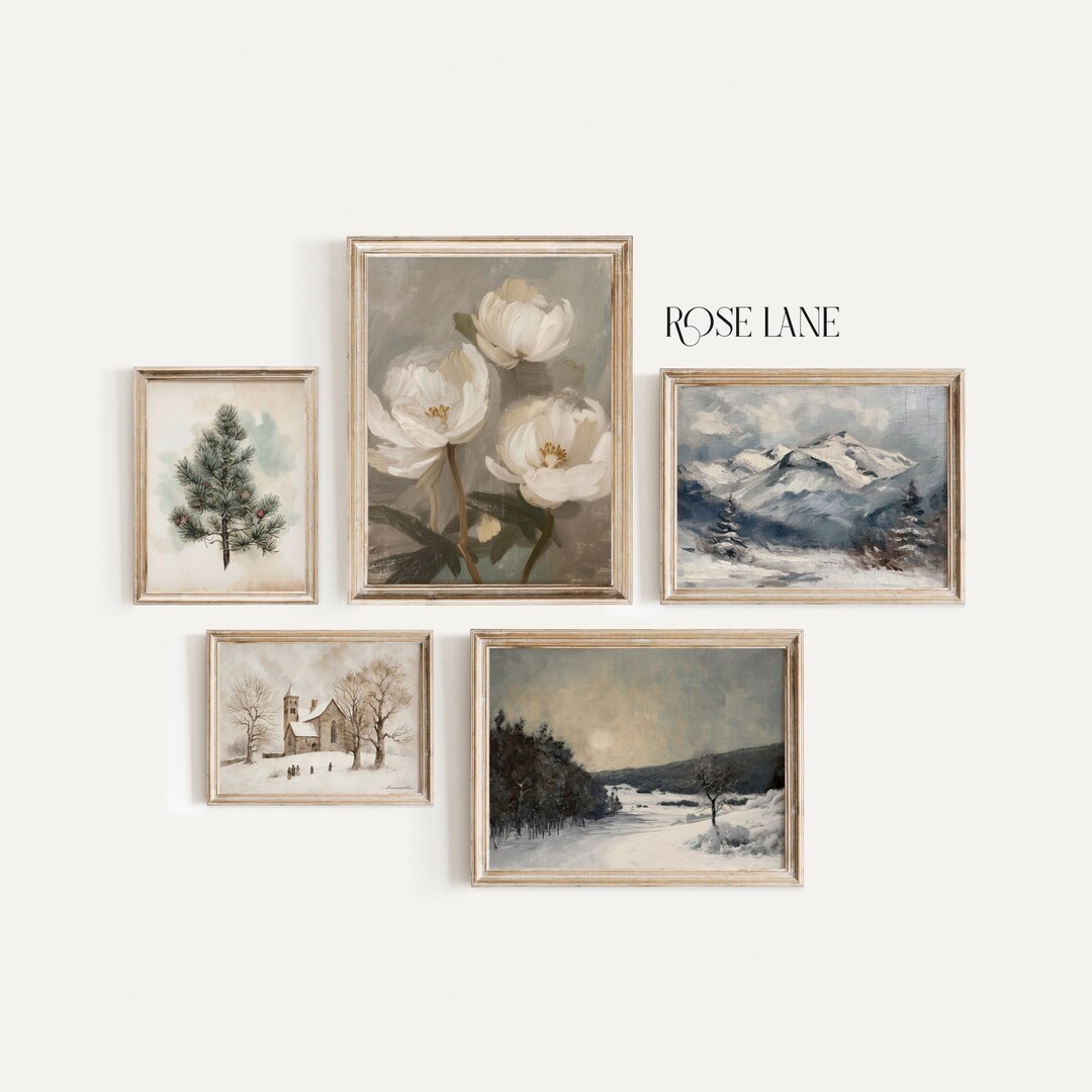 Printable Vintage Landscape Art Set - Classic Gallery Wall Digital ...