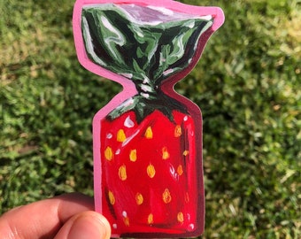 Strawberry Candy Vinyl Sticker 3.75"