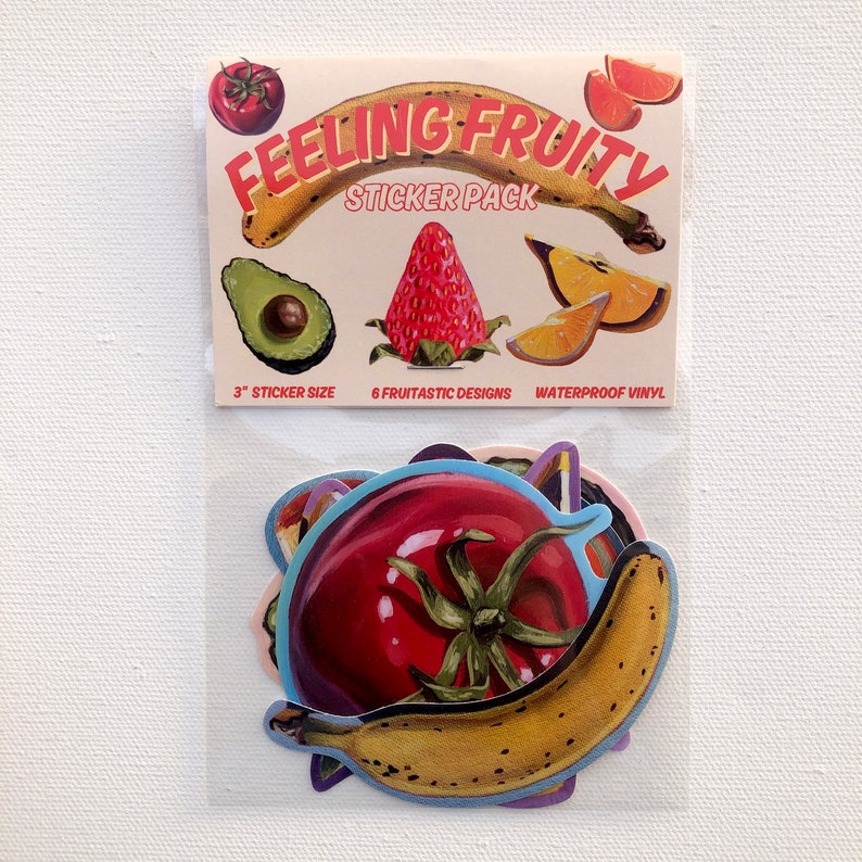 Feeling Fruity Sticker Pack 6 Stickers 3-4 image 2