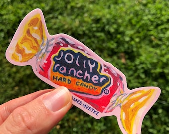 Pink Jolly Rancher Candy Vinyl Sticker
