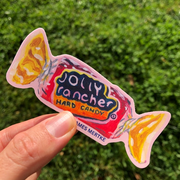 Pink Jolly Rancher Candy Vinyl Sticker