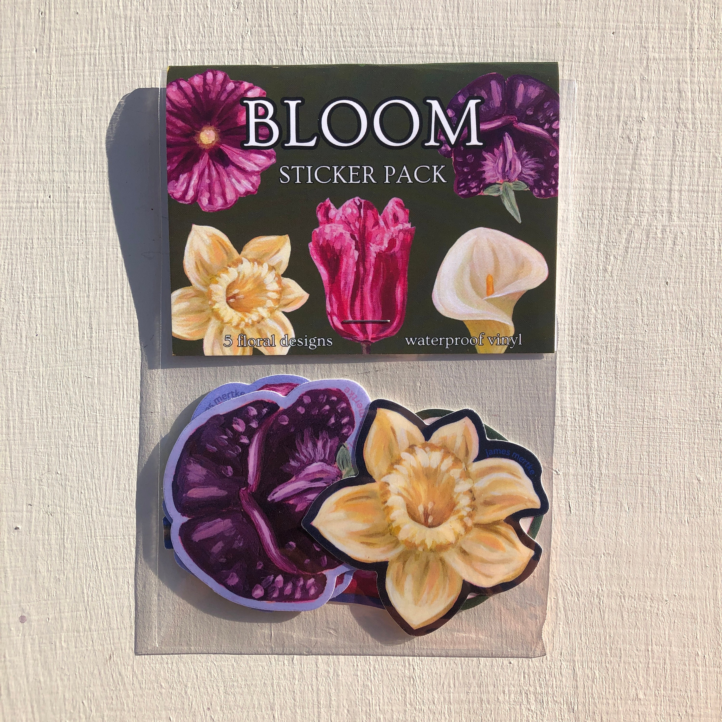 Bloom Flower Floral Spring Sticker Pack - 5 Stickers 2.5-3" - Etsy