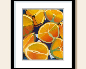 Golden Citrus Art Print