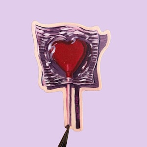 Hear Lollipop Candy Vinyl Sticker