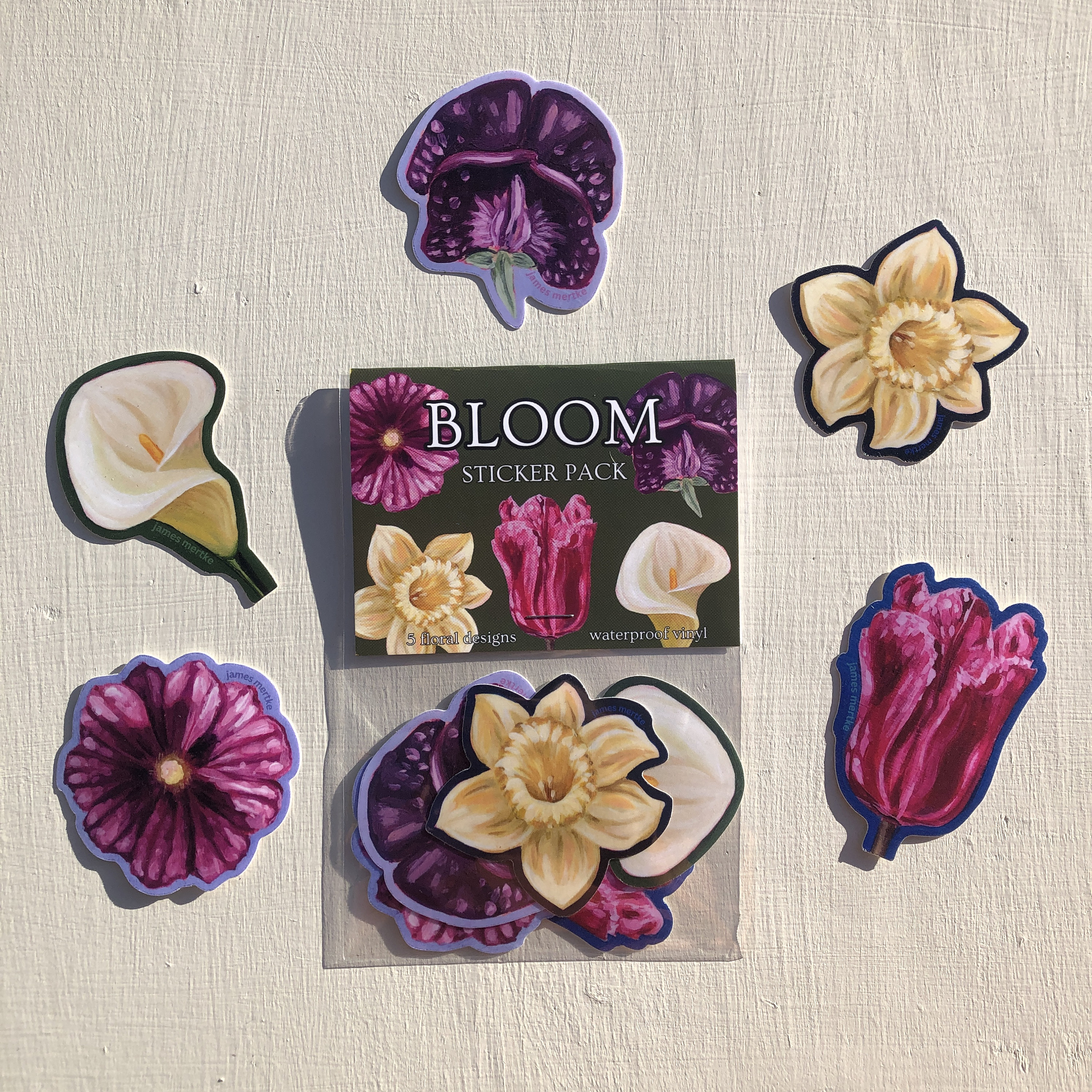 Bloom Flower Floral Spring Sticker Pack - 5 Stickers 2.5-3" - Etsy