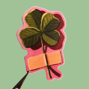 Taped Clover Vinyl Sticker