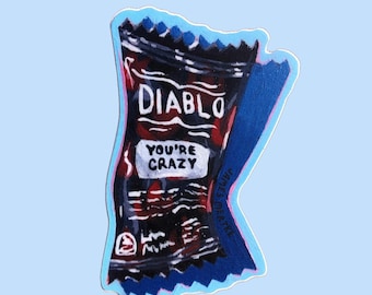 Taco Bell Diablo Hot Sauce Painting Art Sticker