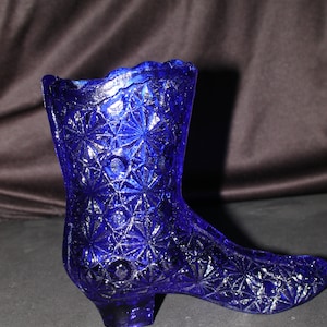 Vintage Fenton Cobalt Blue Boot