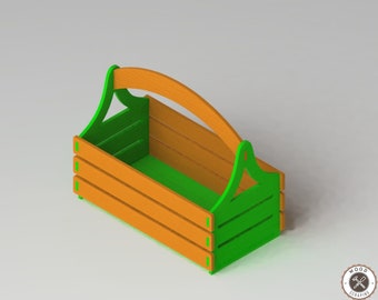 Carpenter Box-Toy Basket - Unique Wooden Decorative Storage with Safe Structural, Plywood Fruit Basket, 7.5mm Thick Laser Cut,Utensil Basket