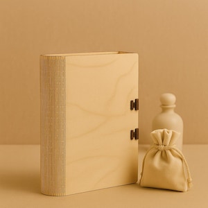 Luxury Laser Cut Book Box with Latch – Flexible Wooden Storage Box | Vintage Foldable Keepsake Storage | Digital Wooden Storage Files