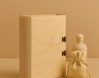 Luxury Laser Cut Book Box with Latch – Flexible Wooden Storage Box | Vintage Foldable Keepsake Storage | Digital Wooden Storage Files