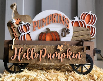 Cozy Fall Vibes: Interchangeable Shelf Sitter Inserts for Autumn Home Decor (Inserts Only)