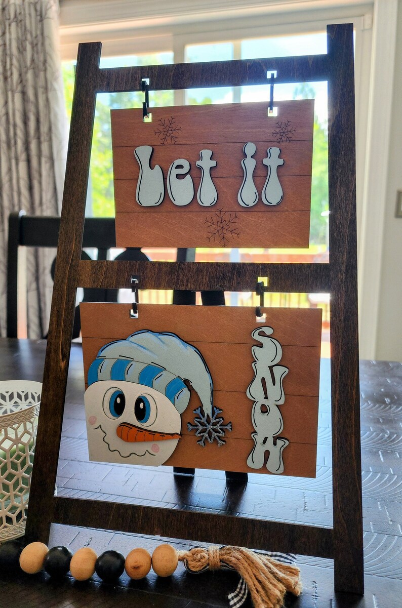 Seasonal Splendor: A Transforming Photo Frame Ladder for Cherished ...