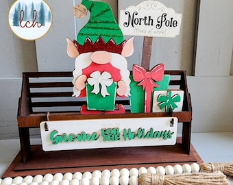 Gnome For The Holidays Interchangeable 'Elf Sitter Insert - Christmas Elf Decor - Festive Holiday Home Accent (Insert Only)"