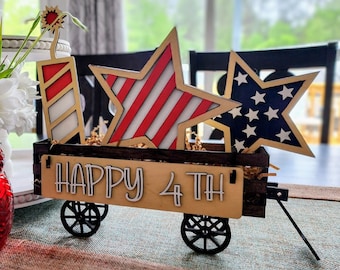 Patriotic Shelf Sitter Insert: Celebrate 4th of July in Style! (Insert Only)