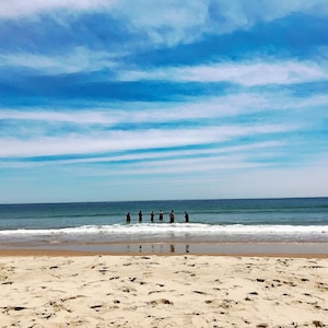 Block Island | Mansion Beach Magic: Riding Waves Digital Print | Coastal Art | Instant Download