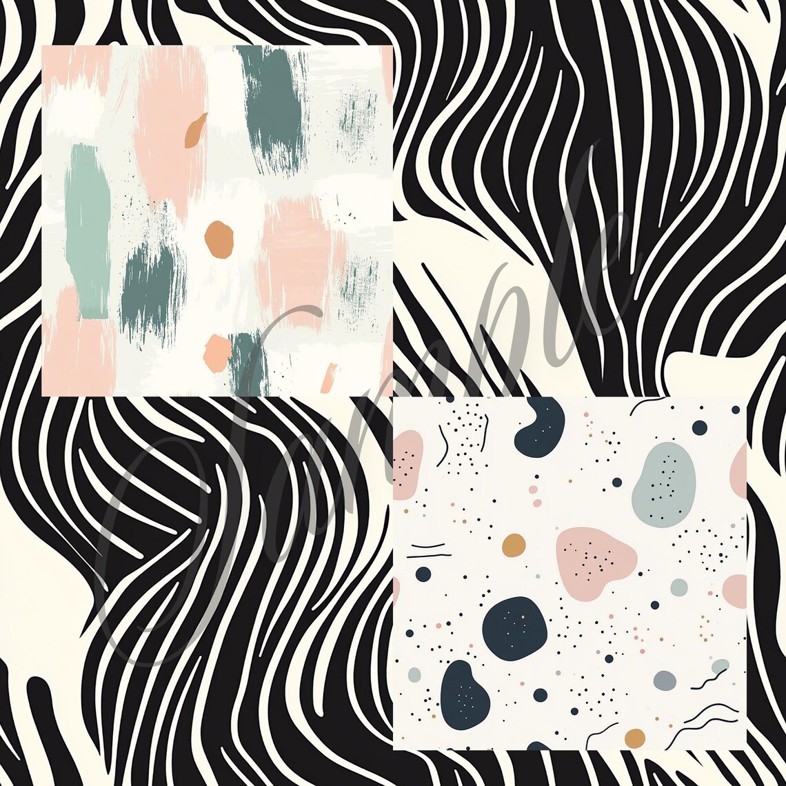 Minimalist Abstract Digital Paper for Modern Crafting and Design - Etsy