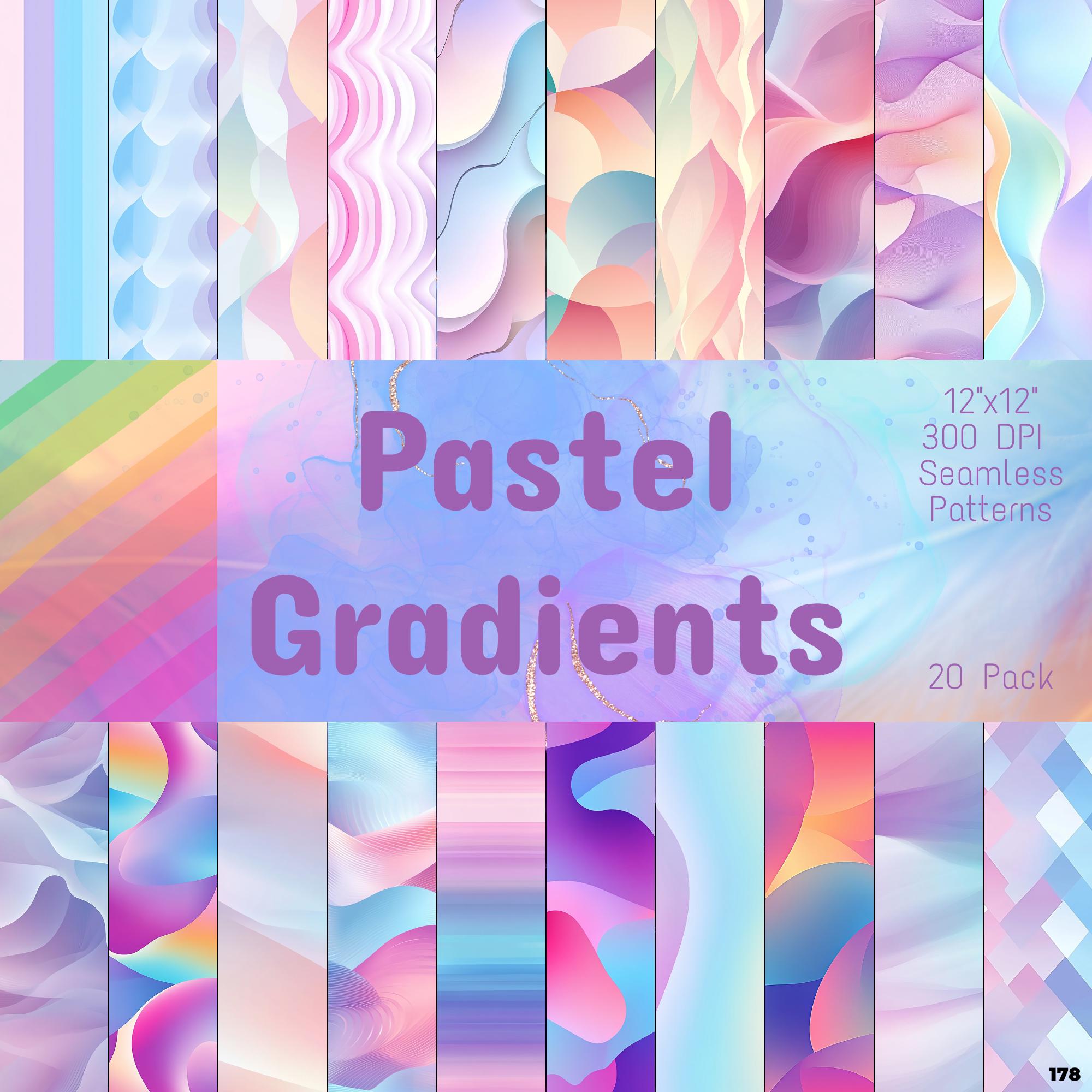 パステルグラデーションパターン | 夢のようなオンブレデザイン | パステルデジタルプリントクラフト - Etsy 日本, image size:2000x2000