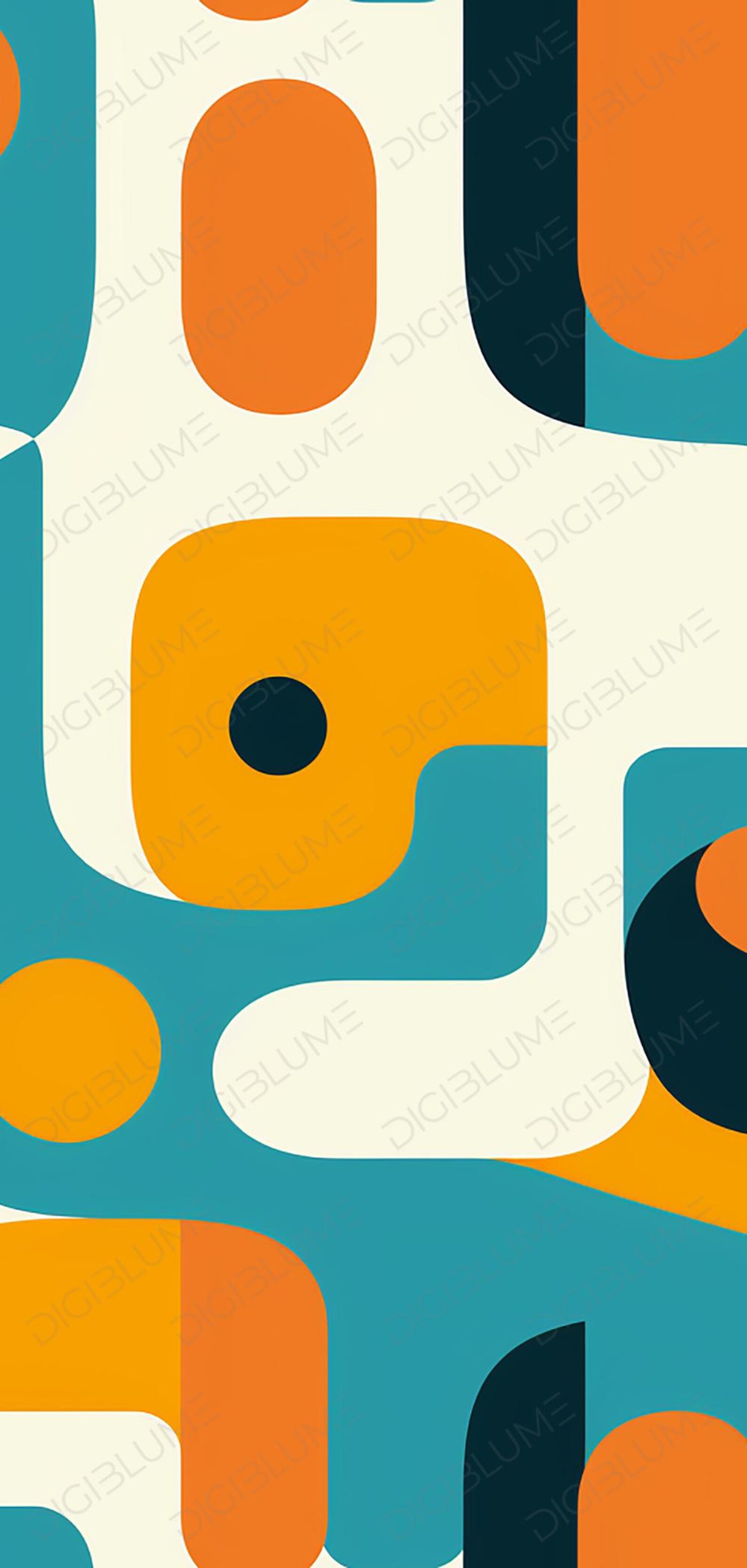 Stylish Mid-century Modern Seamless Patterns for Unique Craft and ...