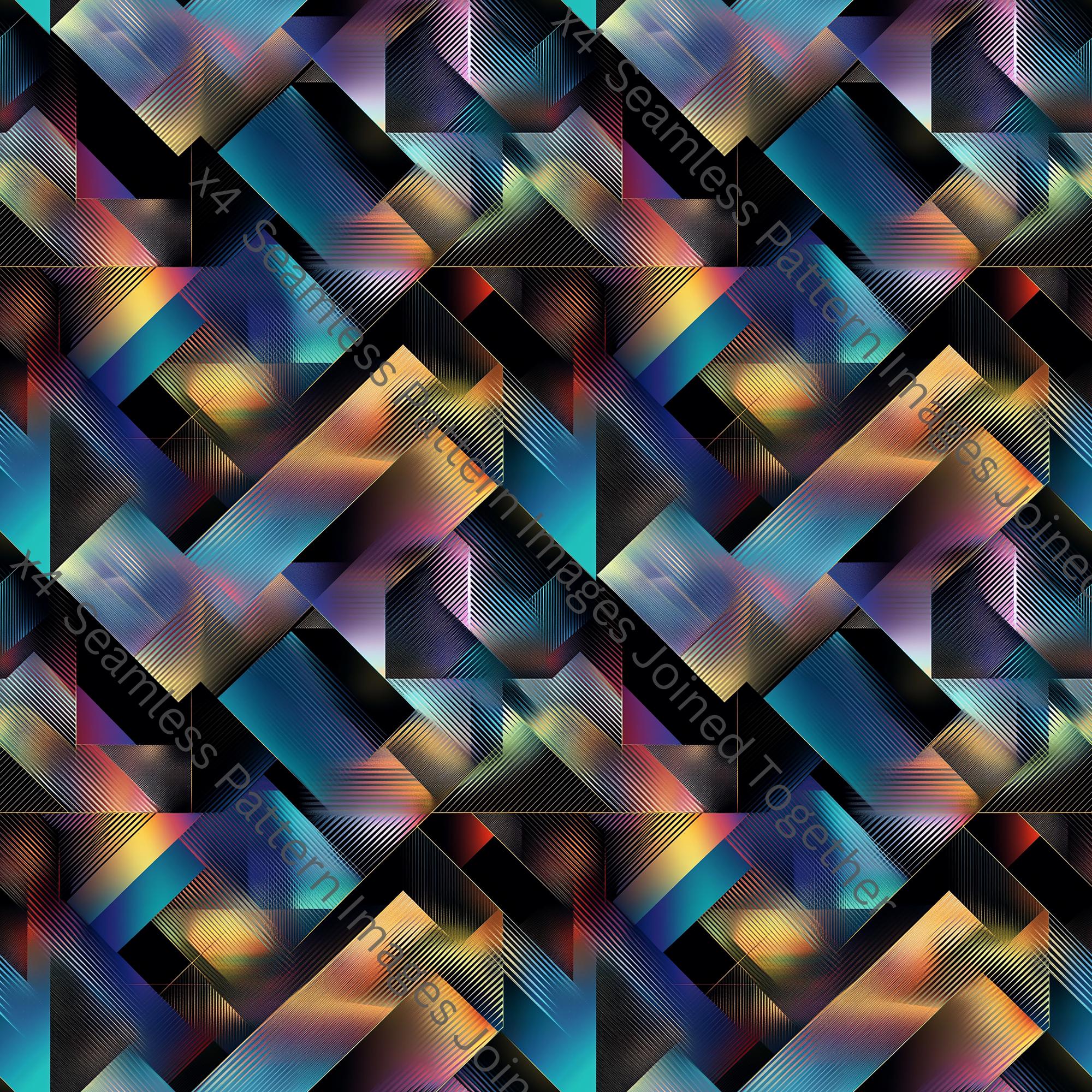 Gradient Geometric Patterns | Modern Seamless Digital Art - Etsy