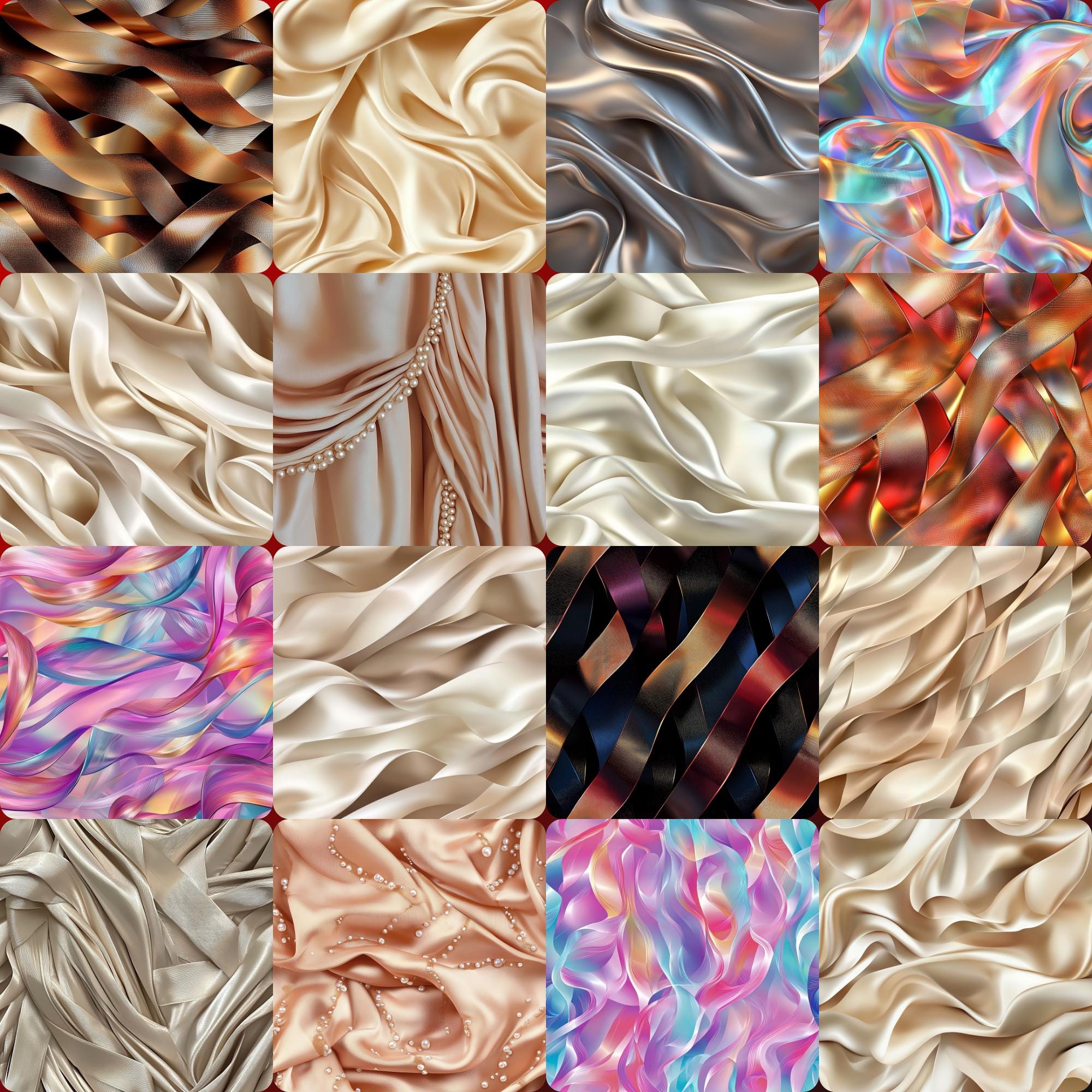 Mojx Pattern Luxury Silk Ribbon Seamless Pattern Elegant Satin Texture Digital Paper ...