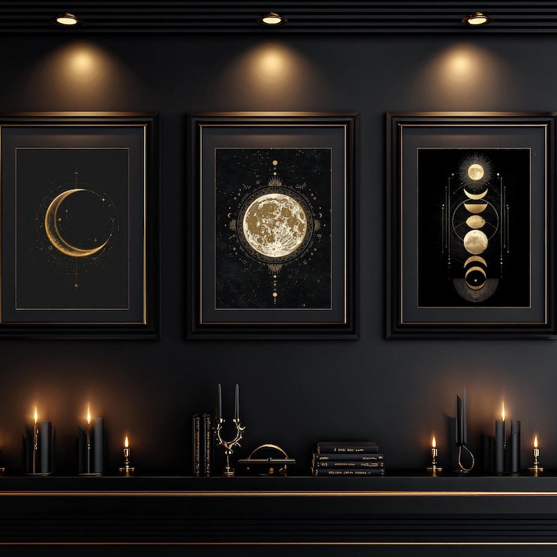 Moon Phases Wall Art - Etsy