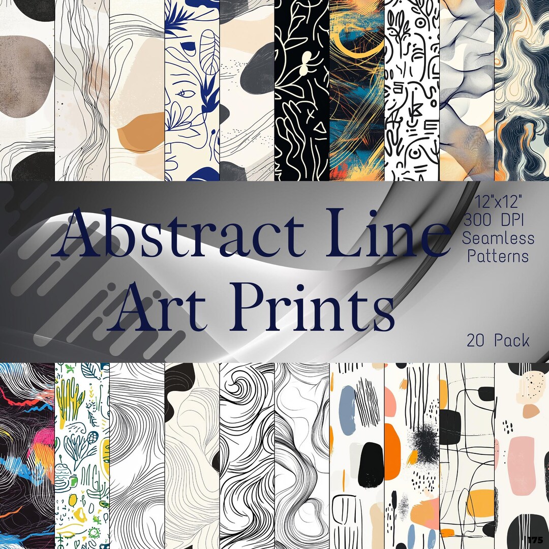Abstract Line Art Patterns | Minimalist Continuous Designs - Etsy Australia