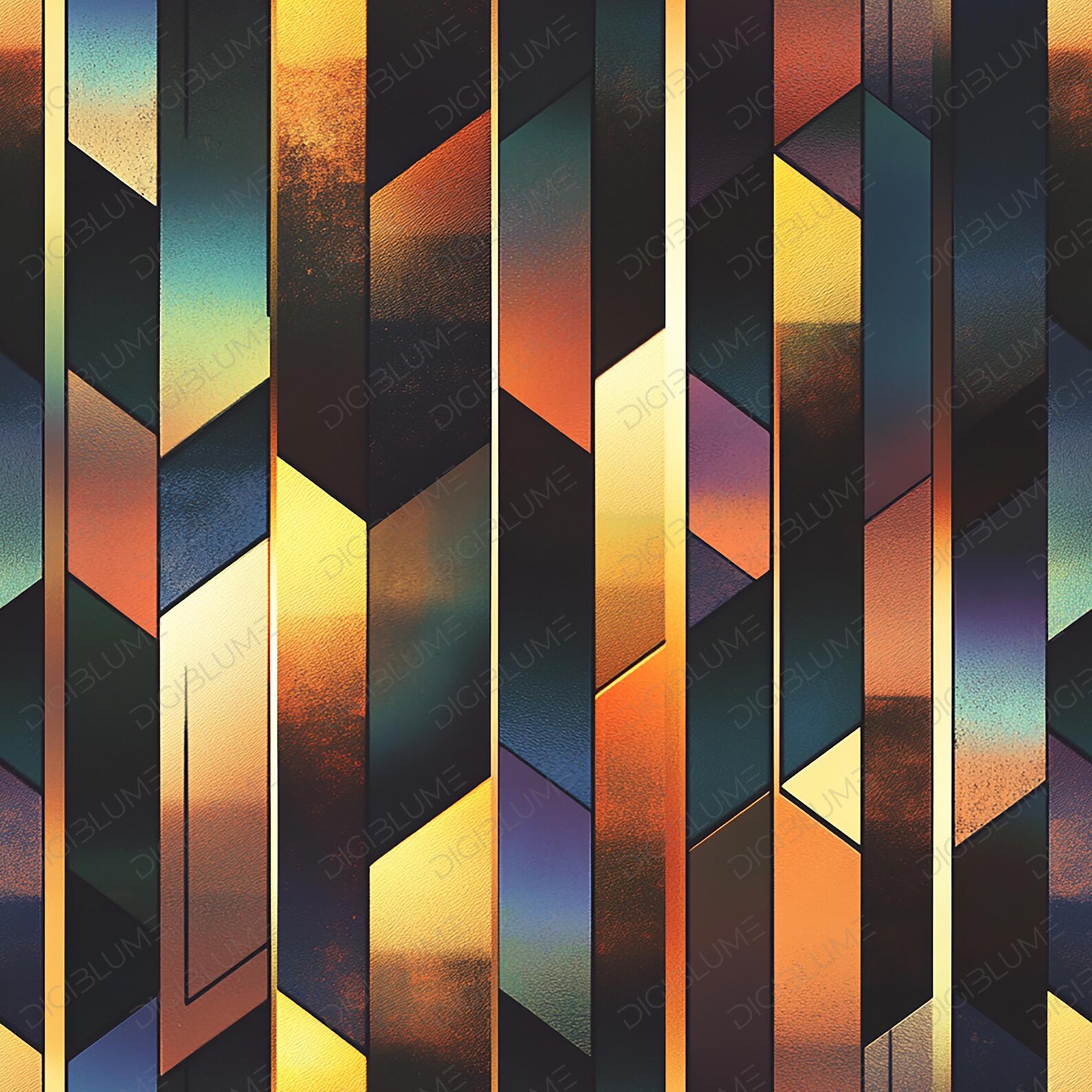 Gradient Geometric Patterns | Modern Seamless Digital Art - Etsy