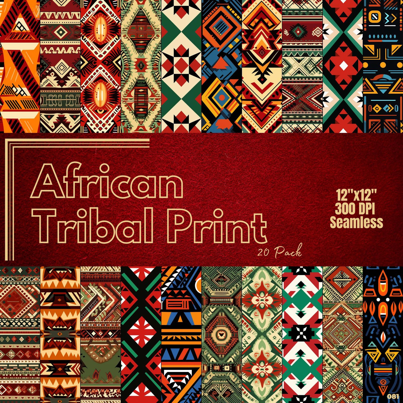 African Tribal Seamless Pattern - Intricate Embroidery Effect With ...