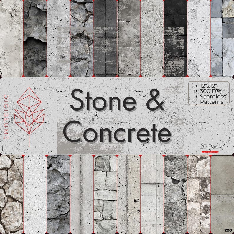 Seamless Concrete Texture Digital Paper Industrial Stone Background for ...