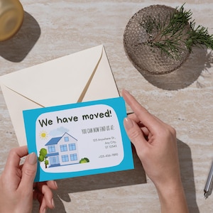 New Address Card | Address Change Card, Moved, Moving Announcement, New Home, Home, Moving Postcard, We&#39;ve Moved Cards, New Address