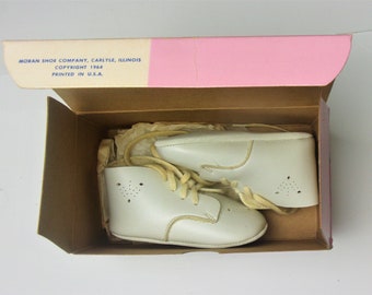 1960s Wee Walker Crib Shoes Original Box Great for Vintage Doll