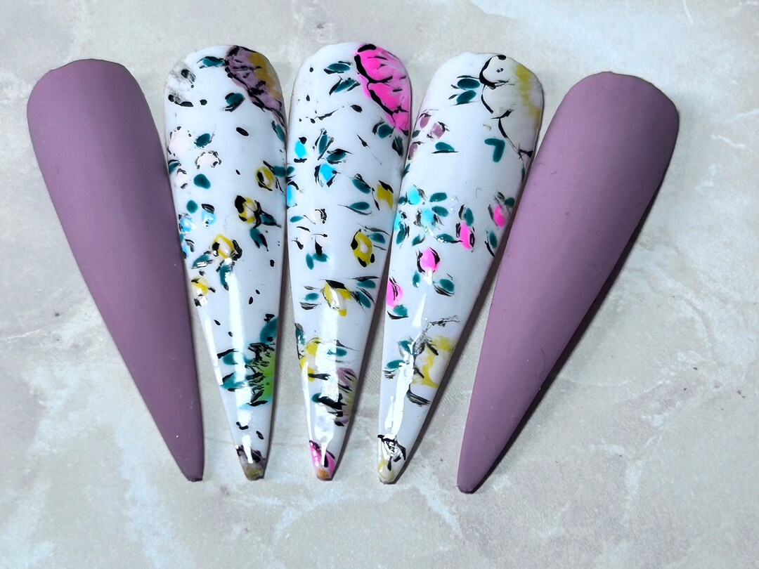 Cath Riley Nails Cath Kidston Inspired Floral Nails - Etsy