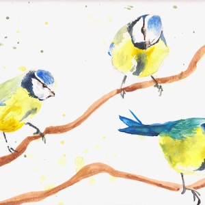 Cartão em branco Bluetits