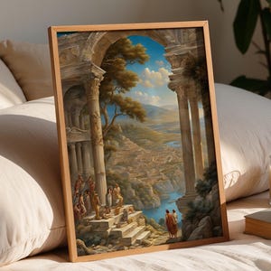 Póster de la antigua ciudad de Éfeso: Arte de la mitología griega (descarga digital)