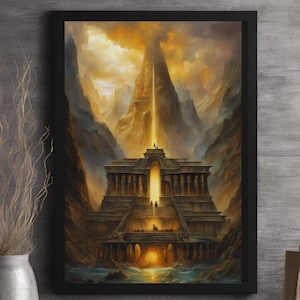 Valhalla Digital Art Print: Golden Hall, Norse Mythology (Digital Download)