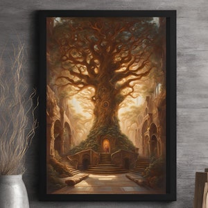 Yggdrasil Tree of Life Art Print: Valhalla Viking Decor (Digital Download)