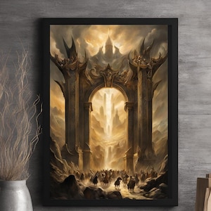 Gates of Valhalla Digital Poster: Viking Norse Mythology Art (Digital Download)