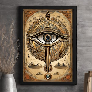 Eye of Ra Kunstdruck: Altägyptisches Symbol Poster (Digital Download)