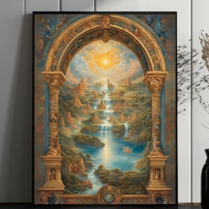 Vintage Valhalla Digital Poster: Norse Mythology Wall Art (Digital Download)