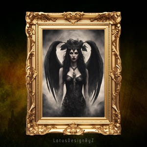 Lilith Goddess Art Print: Dark Academia Occult Poster (Digital Download)