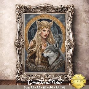 Freya Goddess Art Print: Viking Norse Mythology (Digital Download)