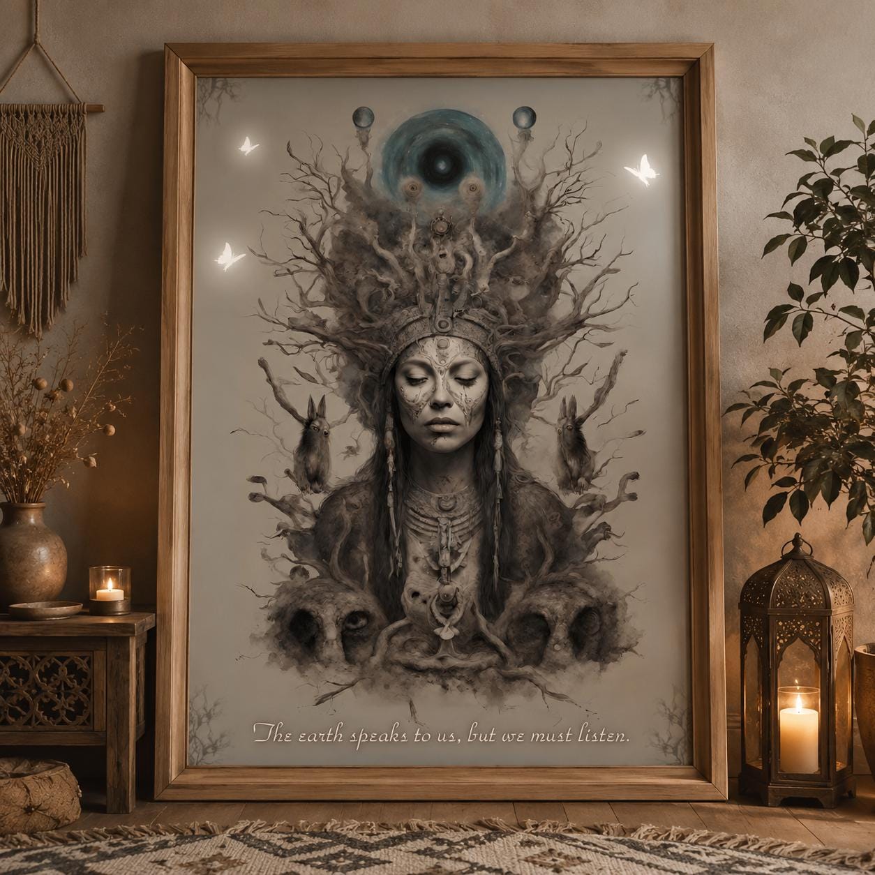 ブラジル アヤワスカビジョン シャーマン　直筆イラスト 絵画油絵 Ayahuasca art - Etsy 日本