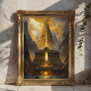 Valhalla Digital Art Print: Golden Hall, Norse Mythology (Digital Download)