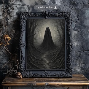 Dark Shadow Art Print: Gothic Mystical Decor (Digital Download)