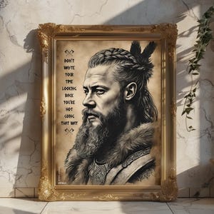 Ragnar Lothbrok Vintage Poster: Viking Quote Wall Art (Digital Download)